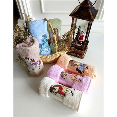 Полотенце из микрофибры с вышивкой "Символ года" 35*75 см.