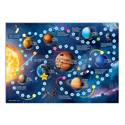Игра-ходилка с фишками. Космос. 29,7х42 см.