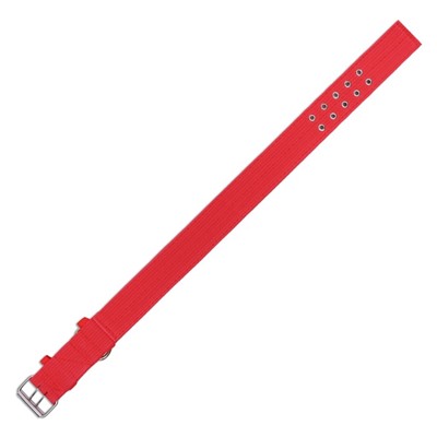 Ошейник четырехслойный светоотражающий с вертлюгом, 65×4 см, красный