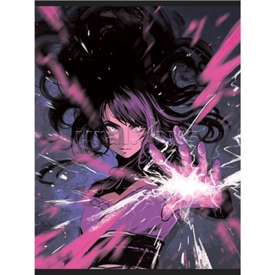 Тетрадь 60л. клетка "Super woman" скрепка. А4 обл: мел.карт. глянцевая ламинация