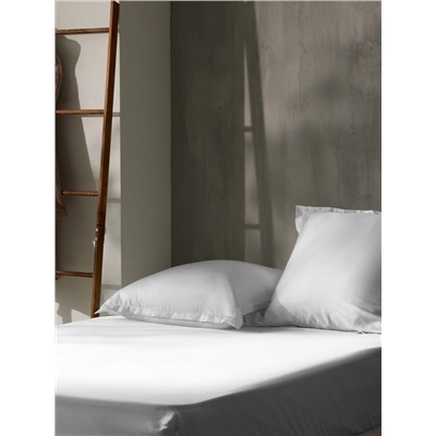 Простыня на резинке евро SL Home Tencel, 200×200+30 см, белая, тенсель