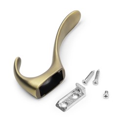 Крючок мебельный CAPPIO NOTE, двухрожковый, цвет бронза