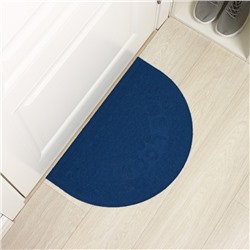 Коврик придверный Доляна «Спираль», полукруглый, влаговпитывающий, без окантовки, 38×58 см, цвет МИКС