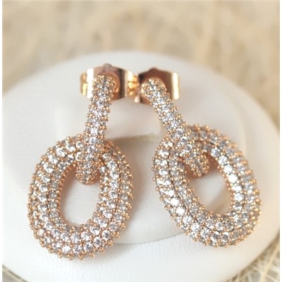 Серьги-гвоздики позолота  H01-14288