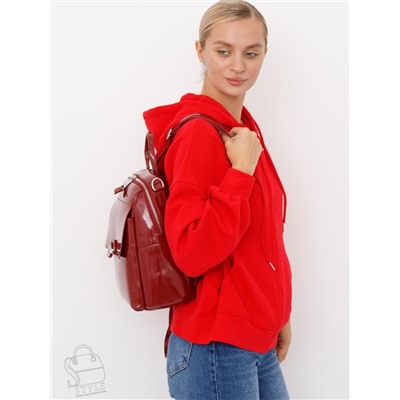 Рюкзак женский кожаный 21023-8 wine red Polina&Eiterou  в Новосибирске