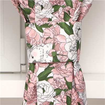 Шторы для кухни «Этель. Попугай» 149×180 см - 2 шт., подхваты - 2 шт.