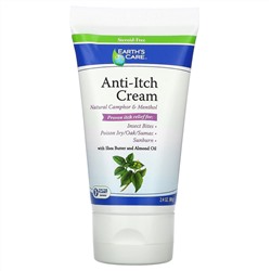 Earth's Care, Anti-Itch Cream, Shea Butter and Almond Oil, 2.4 oz, (68 g)