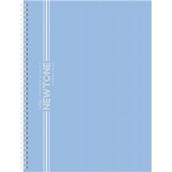 Тетрадь А4  80л клетка на спирали "NEWtone PASTEL Голубая дымка" многоур.перф. Soft-touch (091965) 05057 Хатбер
