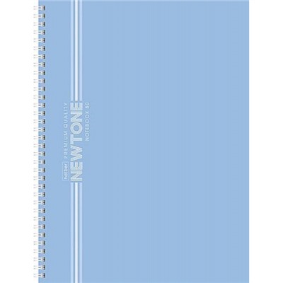 Тетрадь А4  80л клетка на спирали "NEWtone PASTEL Голубая дымка" многоур.перф. Soft-touch (091965) 05057 Хатбер