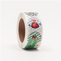 Наклейки в рулоне «Mary Christmas», 500 шт., 2.5×2.5 см