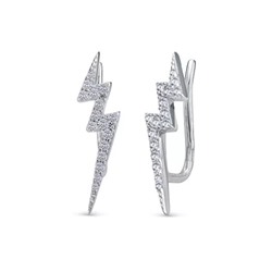 Серьги из серебра куб.циркон., В10-1552