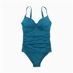 Купальник слитный женский, цвет зелёный, размер 50