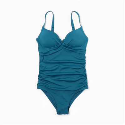 Купальник слитный женский, цвет зелёный, размер 50