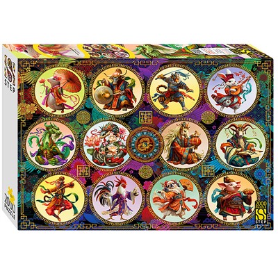 Пазлы 2000 "Китайский гороскоп"