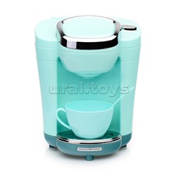 Бытовая техника "Кофемашина" с аксессуарами, бирюзовый , (свет, звук) в коробке
