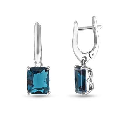 Серьги, лондон топаз кварц, Ю-200М44
