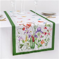 Дорожка на стол «Луговые цветы», 40×146 см±3 см, 100% хлопок, саржа 190 г/м²