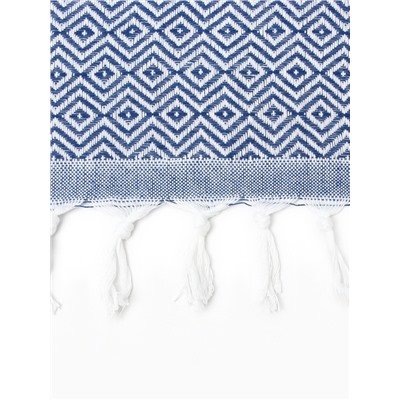 Плед с кисточками «Этель» East, 100×180 см, синий