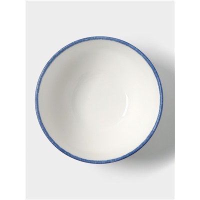 Салатник Magistro Blue Lagoon, 450 мл, 13×6.3 см, фарфор, белый