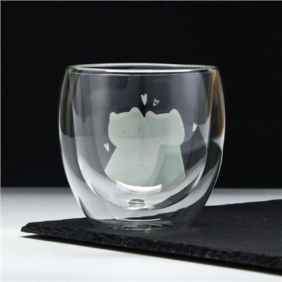 Стакан с двойными стенками «Котики», 250 мл