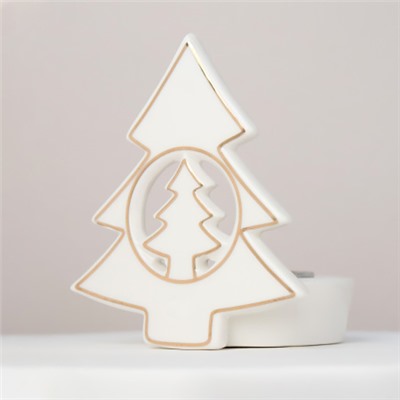 Подсвечник Елка 9 см новогодний / YZ23964 /уп 4/144/