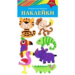 Декоративные наклейки из ЭВА "Веселые зверята" С3476-12 АппликА