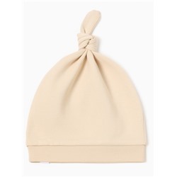 Шапочка детская с узелком MINAKU Nature, размер 42, бежевая