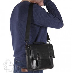 Портфель мужской кожаный 02211Z black Zinimsk