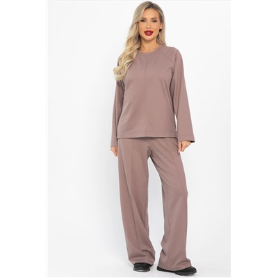 Костюм трикотажный Осенний комфорт (коричневый) К14680-30М