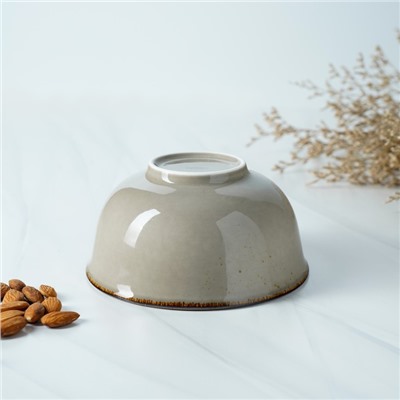 Салатник Magistro «Церера», 650 мл, 15×7.5 см, фарфор, коричневый