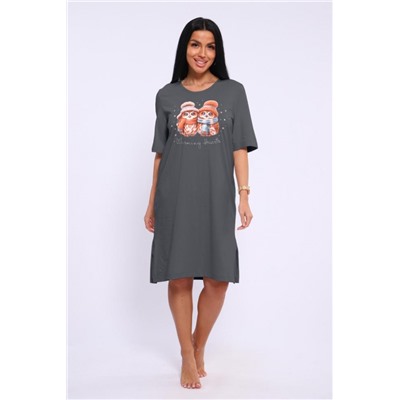 Ночная сорочка НС 525 (Серый, графит)