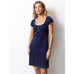 Платье мини с U вырезом из эластичного трикотажа кашкорсе