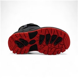 Ботинки на меху 1831-1-2 черно красные