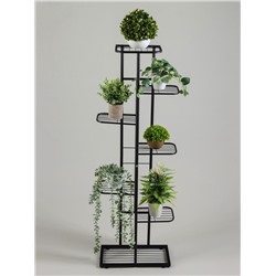 Подставка для цветов Greengo, 7 полок, 43×22×126 см, напольная, металл, чёрная