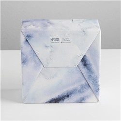 Коробка подарочная новогодняя складная Best wishes, 15×15×7 см, Новый год