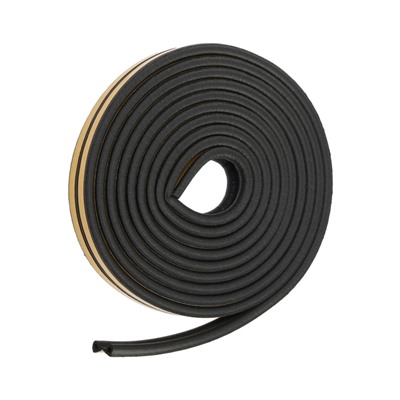 Уплотнитель резиновый ТУНДРА, профиль P, размер 5.5×9 мм, черный, в упаковке 6 м