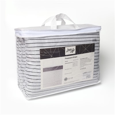 Покрывало LoveLife 1.5сп Stripes 150×210±5 см, новосатин, 100%п/э