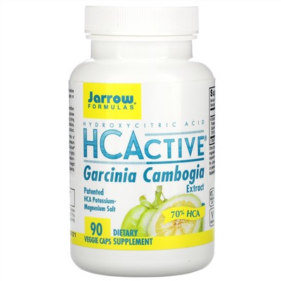 Jarrow Formulas, HCActive, экстракт гарцинии камбоджийской, 90 вегетарианских капсул