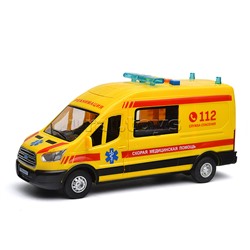 Машина пластик свет-звук Ford transit реанимация 22,5см, двери, 4 кноп