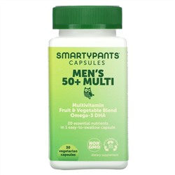 SmartyPants, Mens 50+ Multi, 30 Vegetarian Capsules