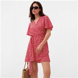 Платье мини женское MIST Flower, красное, размер 50