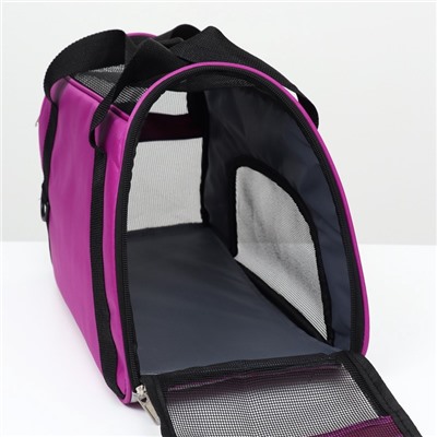 Сумка-переноска сетчатая, 45×25×29 см, фиолетовая