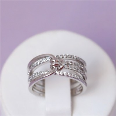 Кольцо родий H01-5747 размер 16-16,5