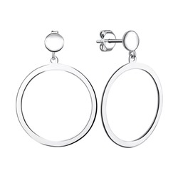 Серьги из серебра без вставки, Л-11785