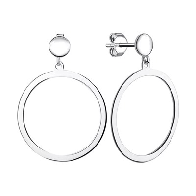 Серьги из серебра без вставки, Л-11785