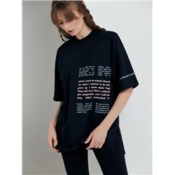 Джемпер женский Oversize-футболка с удлиненной спинкой «Forever young» LD 1679