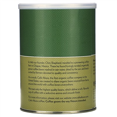 Cafe Altura, Organic Coffee, Dark Roast Decaf, Ground, 12 oz (340 g)