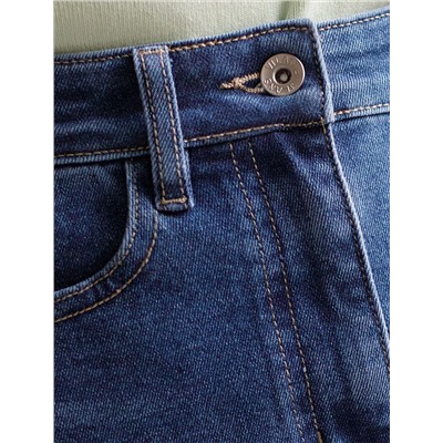 Джинсовая юбка из плотной эластичной джинсы 13.8OZ.