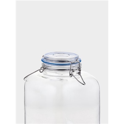 Диспенсер для напитков Magistro «Бугель», 3 л, 11.5×17 см, с краном и бугельным замком, стекло, прозрачный