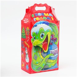 Подарочная коробка Новогодняя Корпоратив «Весельчаки» с игрой и анимацией 20.3×12.3×41 см